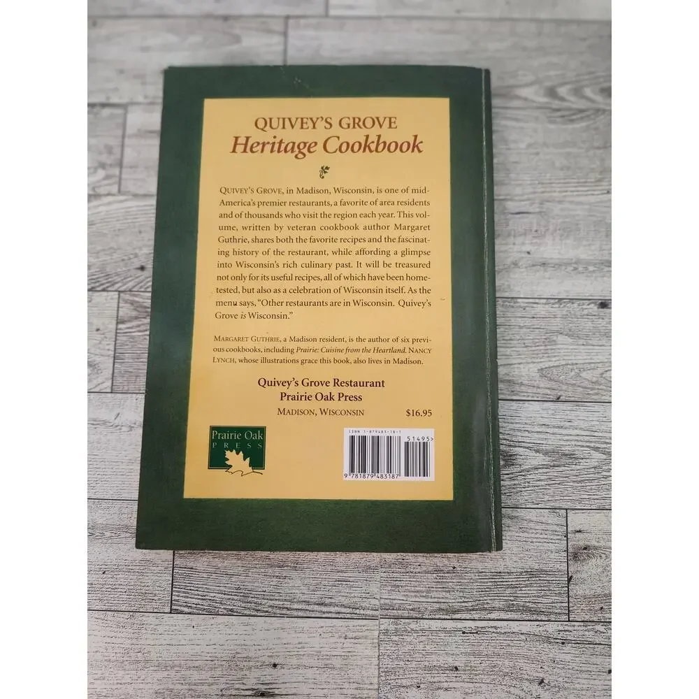 Quiveys Grove Heritage Cookbook Margaret Guthrie 1994 1st Edition 1st Print USED